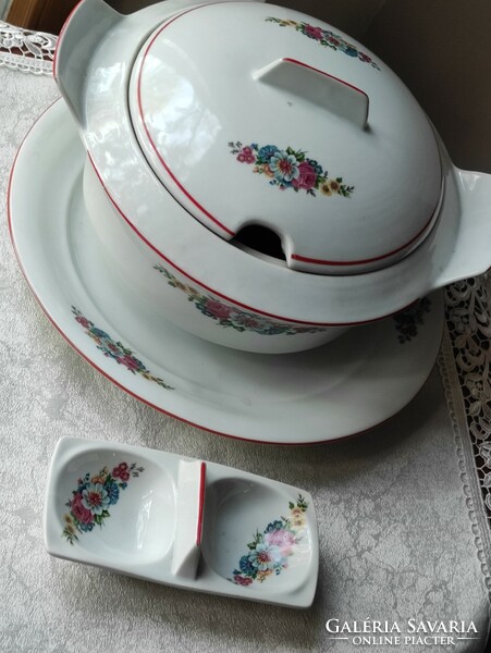 Alba julia porcelain tableware spare parts soup bowl, serving plate and salt shaker