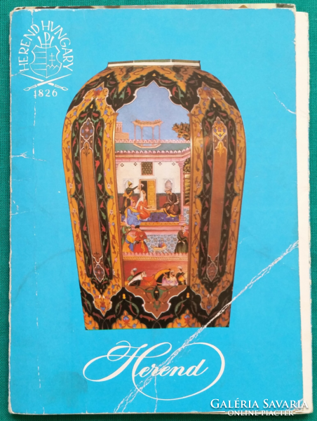 Herendi porcelán dísztárgyak képeslapon gyűjtőfüzetben, postatiszta, 1979