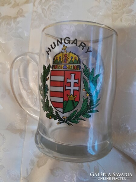 Hungary üveg  pohár korsó  gyönyörű