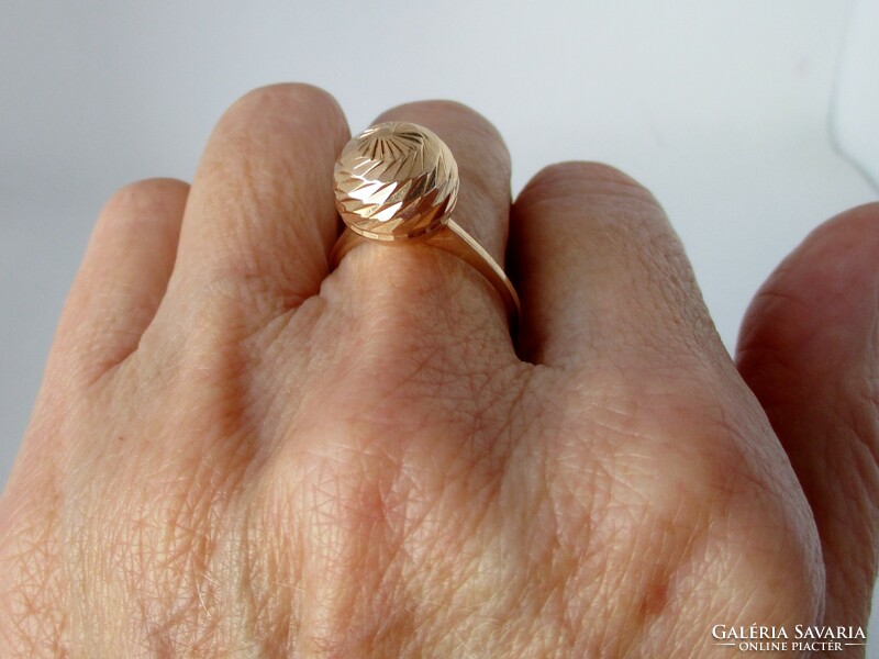 Szépséges extra nagy gömbös 14kt arany gyűrű