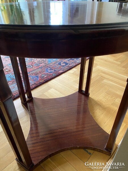 Round table with marquetry