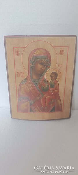 Antique Russian Mother of God icon Mother of God of Iveri 19th c