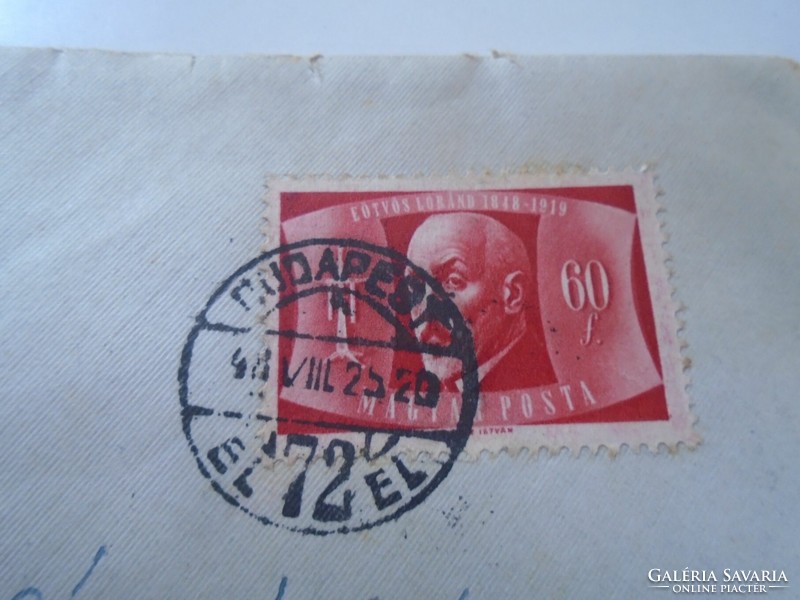 ZA454.59  Levél  Nemzeti Segély bélyegek- 1948  Budapest  Juhász László  - Bártfay - Budaörs