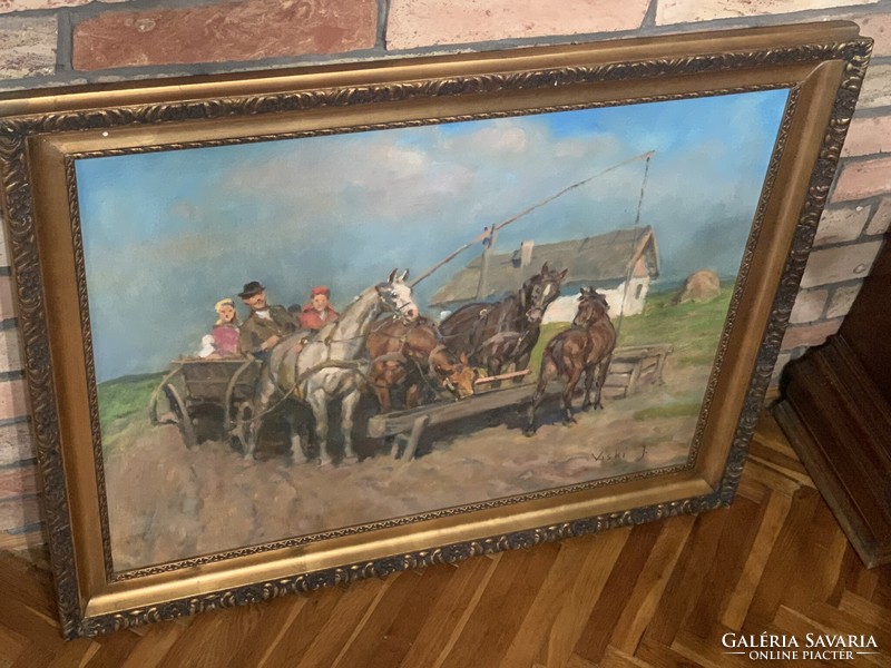 Viski János festmény 60x80cm +keret