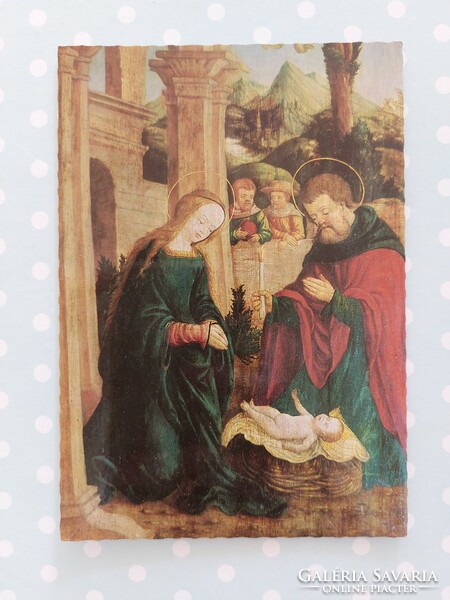 Old postcard postcard holy family