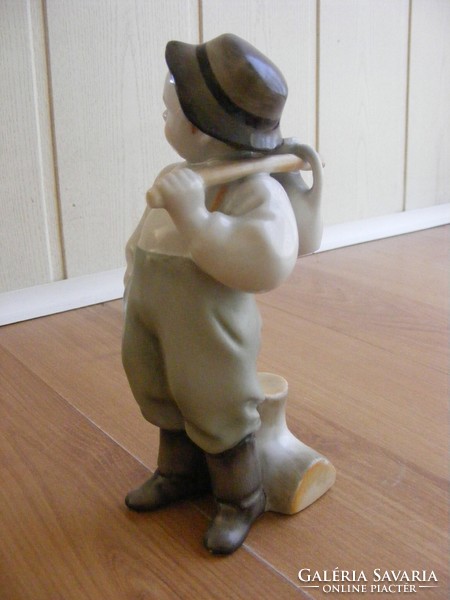 Boy with a jug, Zsolnay porcelain