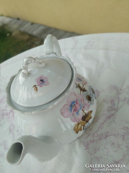 Zsolnay porcelán ragasztott teás kancsó eladó!