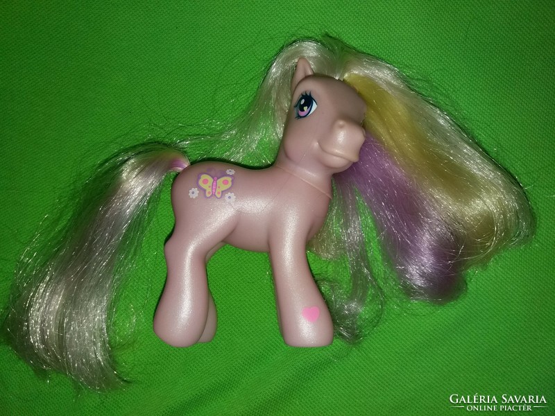 Beautiful high-quality hasbro fluffy blonde purple mane my little pony horse 16 cm according to the pictures 3.
