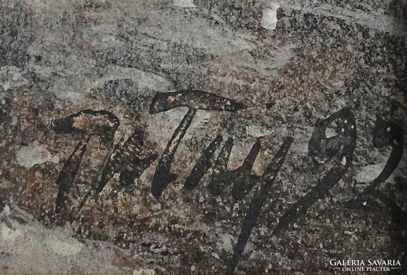 1P153 XX. századi festő : "Zúzmarás szántás" 1992