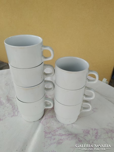 Alföldi porcelain stackable cups, glasses, mugs 7 pieces for sale!