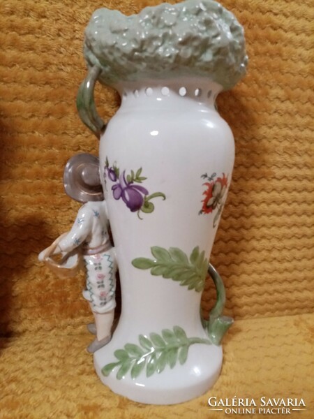 Nagyméretű nápolyi porcelán váza pár