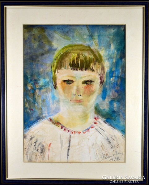 József Szamosvári (1931): portrait of a young girl