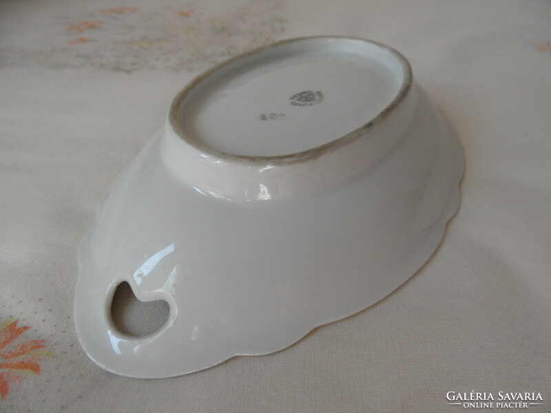 Old victorian czech porcelain bowl with jewelry holder