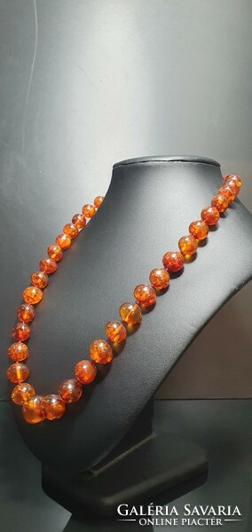 Vintage Russian amber necklace