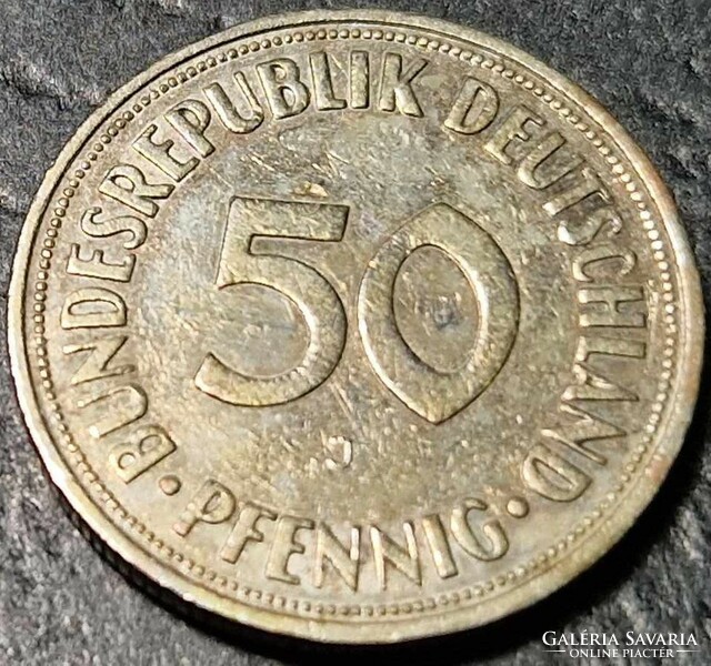 Nsk 50 pfennig, 1950, mint mark 