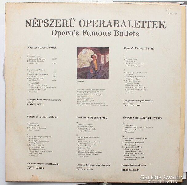 Operalemezek 3 db: Halka, Carmen, Operabalettek - bakelit lemez LP