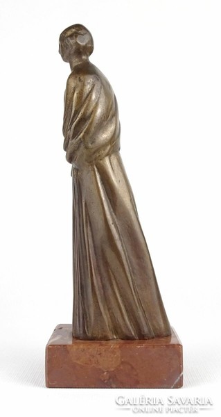 1P129 Pepper Miklós bronze lady figurine 21 cm