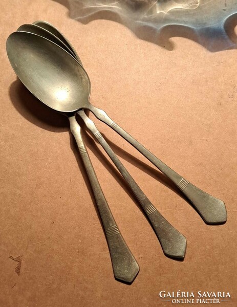 3 antique alpaca spoons