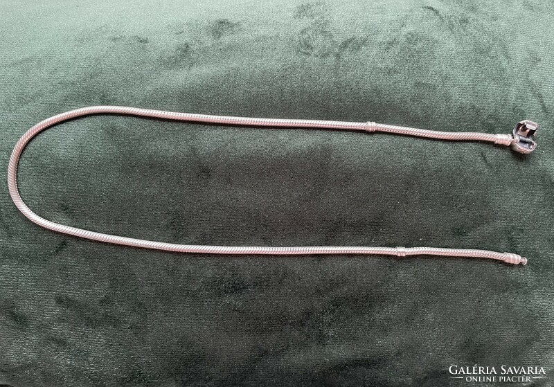 Eredeti PANDORA Moments hordó záras ezüst nyaklánc- 46 cm