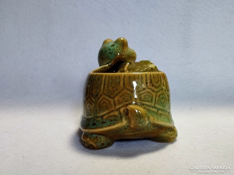 Ceramic turtle candle holder