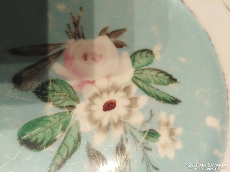 Antik porcelán tányérka, asztalközép, kínáló