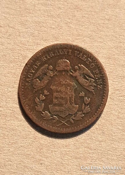 1868KB 1kr Cu "Angyalos címer"