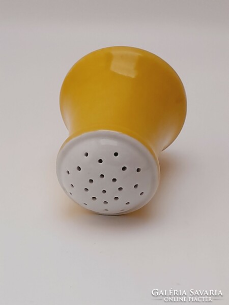 Aquincum porcelain yellow salt holder, table salt shaker, 6 cm