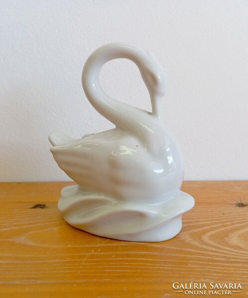 Antique Hungarian drasche porcelain. Swan