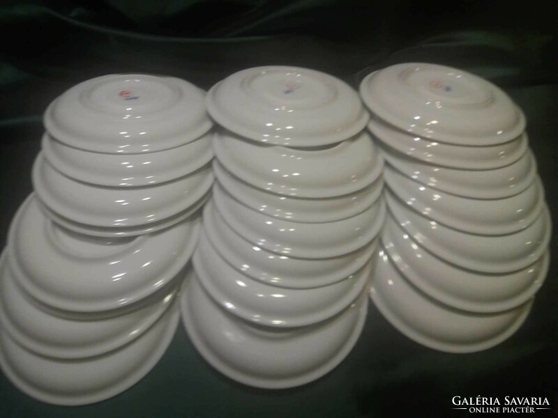 White Zsolnay porcelain small plates, 23 pcs
