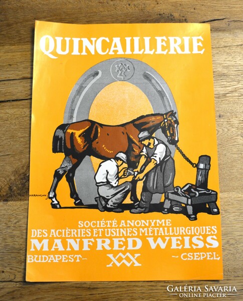 Weiss Manfred Csepel retro XX.század eleji reklámplakát 1970 évek végi reprint nyomata plakát