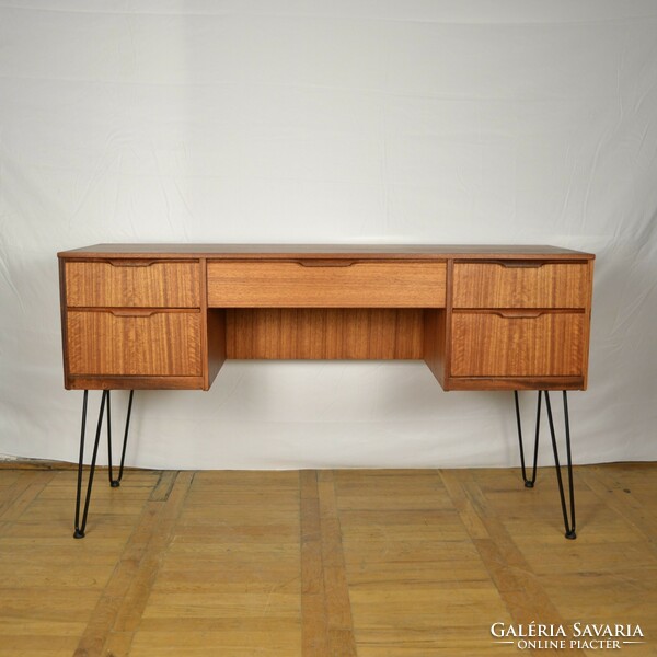 Refurbished teak desk mid-century retro table