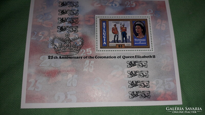 1978. II. Erzsébet koronázási bélyeg blokk - 5 dolcsis - hibátlanul a képek szerint