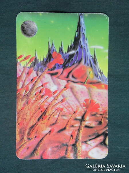 Kártyanaptár, Galaktika magazin újság, grafikai rajzos, 1987
