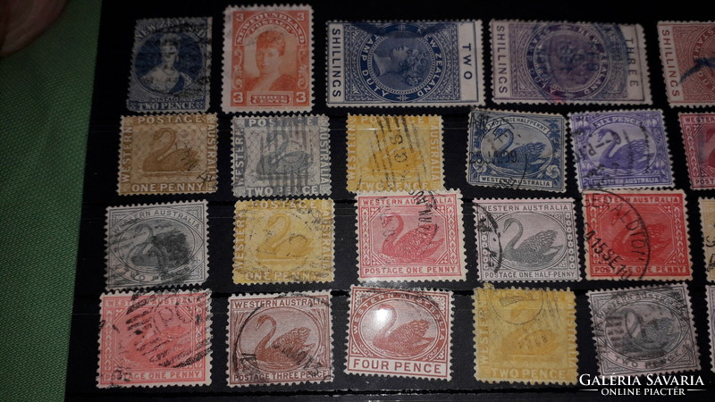 Régi - AUSZTRÁLIA bélyegek 25 db gyűjtőlapon EGYBEN a képek szerint