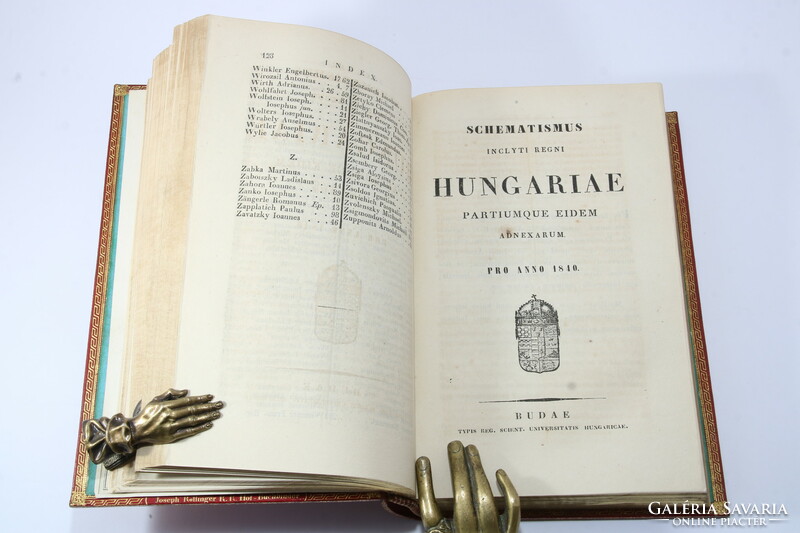 1840 Kalendárium A Császári könyvkötő dúsan aranyozott szignált szattyánbőr kötésében Álomszép darab