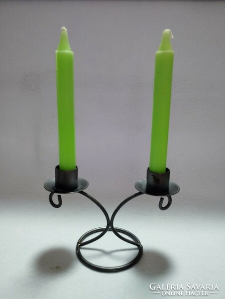 Iron industrial candle holder