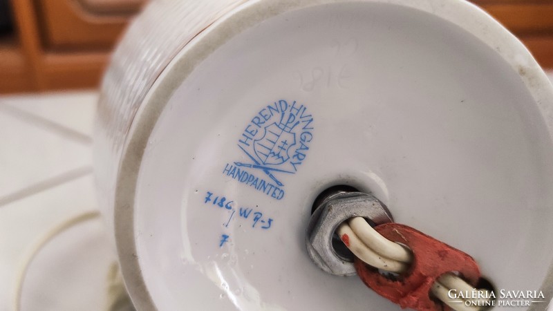 Herendi Apponyi mintás aranyozott porcelán lámpa