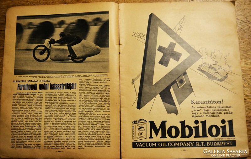 Auto motor newspaper 1938 April 15. X. Grade 5. Number steyr 150 Gyón record attempt