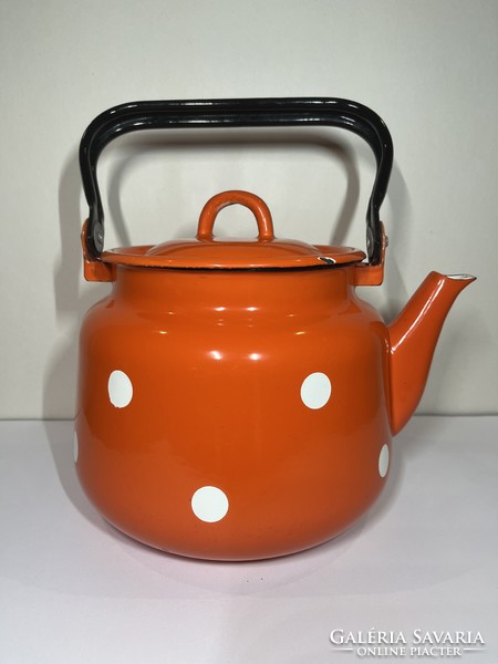 Retro large enamel teapot