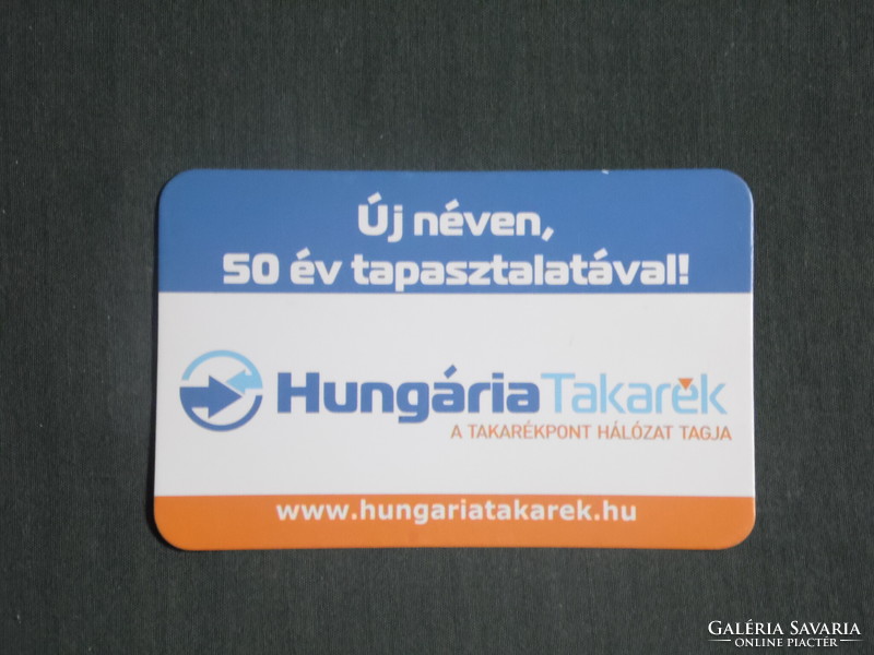 Kártyanaptár, kisebb méret, Hungária Takarékszövetkezet, 2013