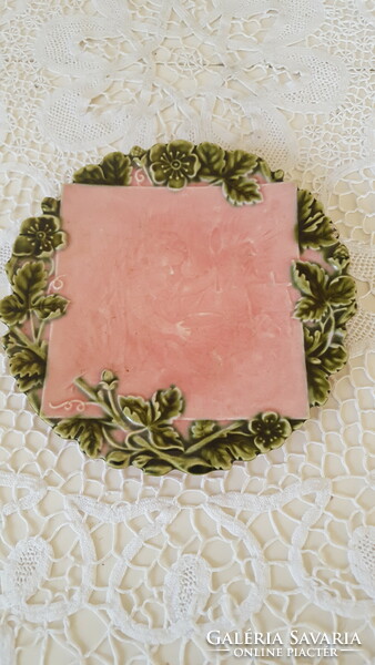 Rare schütz cilli majolica cake plate, decorative plate