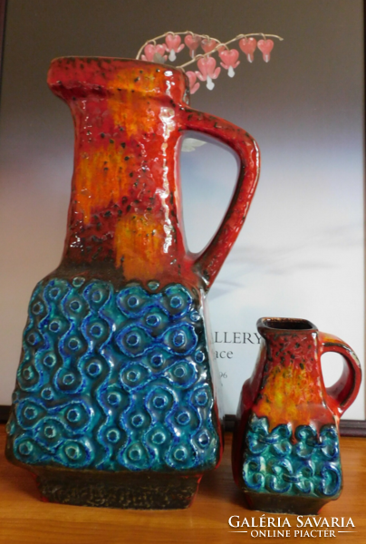 Bay Keramik  mid century szögletes kerámia vázacsalád