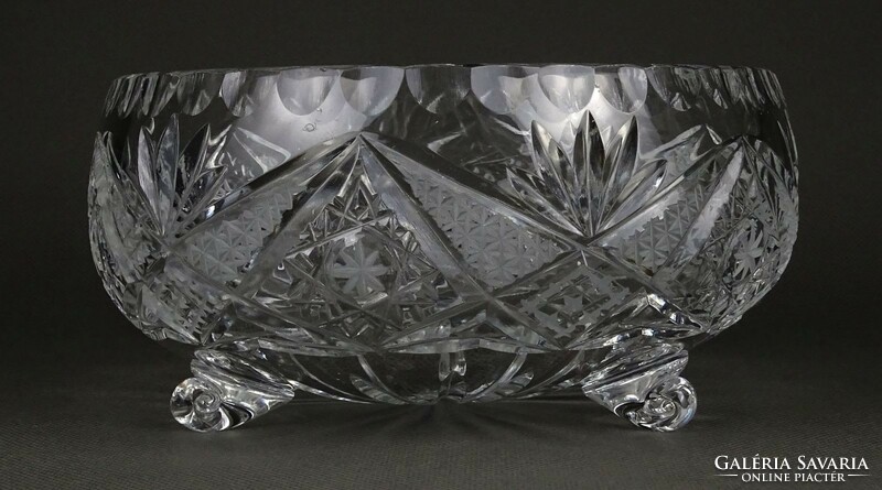 1P193 Nagyméretű kristály asztalközép kínáló tál