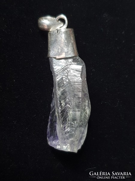 Ritkaság!!! CSODASZÉP  ezüst medál csiszolt Akvamarin kővel Afrikából