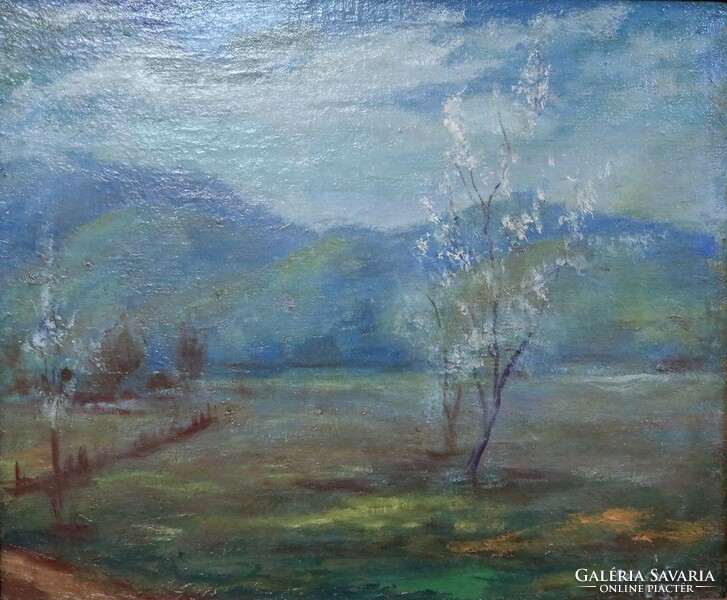 Landscape with mountains painting 1943