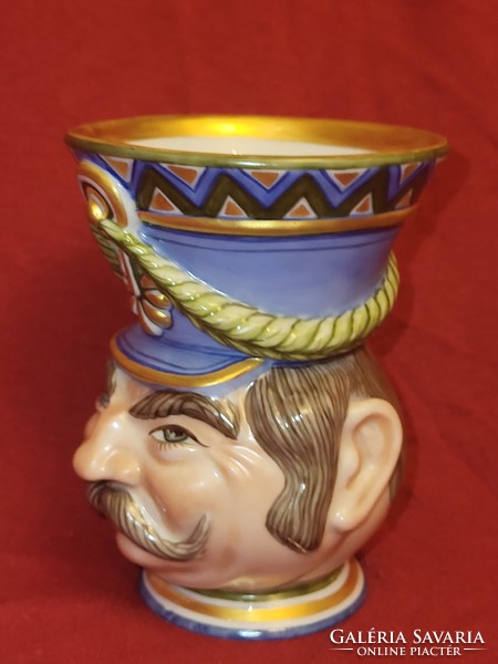 Antique hussar decorative cup from Herend is a rarity