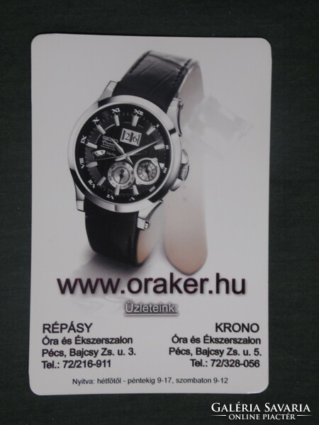 Card calendar, répásy chrono watch salon, Pécs, seiko watch, 2011