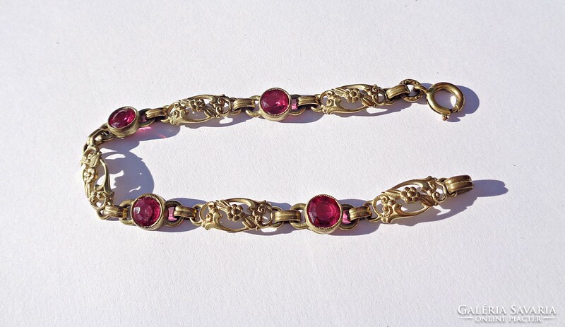 Old red stone bijou bracelet