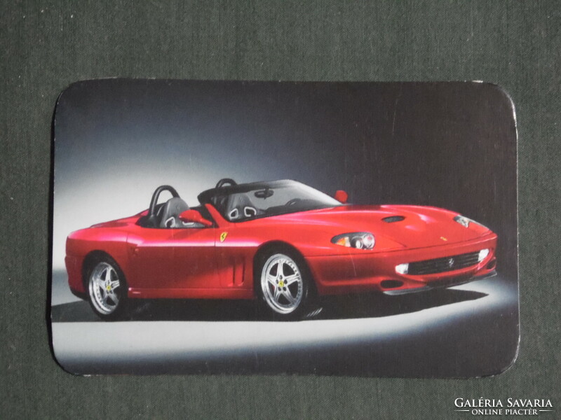 Card calendar, Ferrari 550 Maranello convertible car, 2019