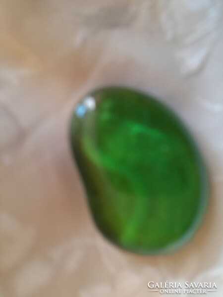 Zöld disz üveg  4 cm
